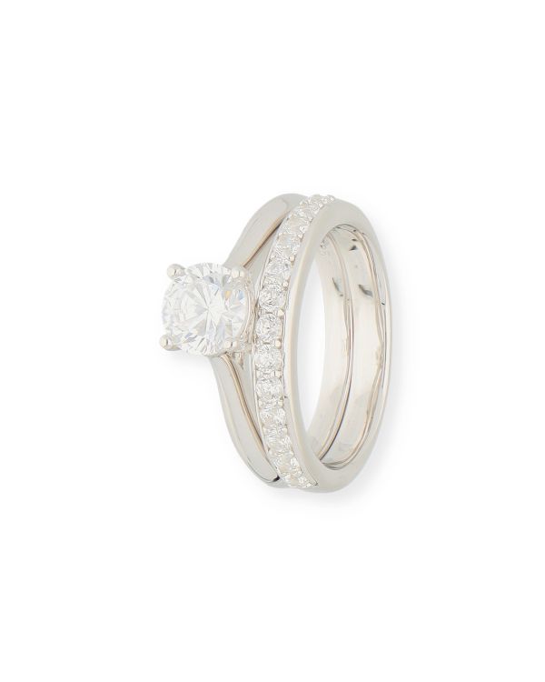 Zirkonia Ring Silber 925 - Solitaire|Alliance von Carat