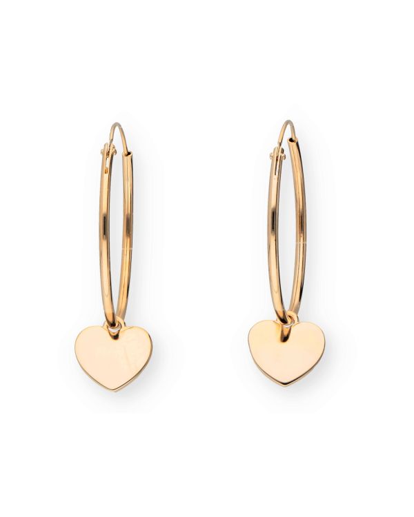 Creolen Messing Plaqué - Hearts von Carat