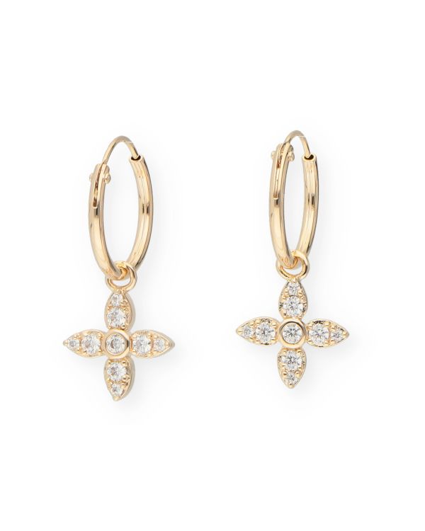 Créoles Zirconia Laiton plaqué - Motifs de Carat