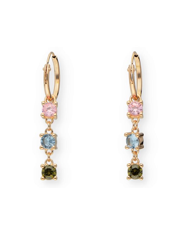 Zirkonia Creolen Messing Plaqué - Style von Carat