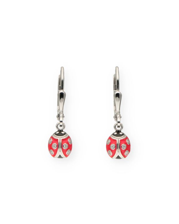 Pendants d'oreilles Zirconia, Émail Argent 925-Motifs-Carat Kids
