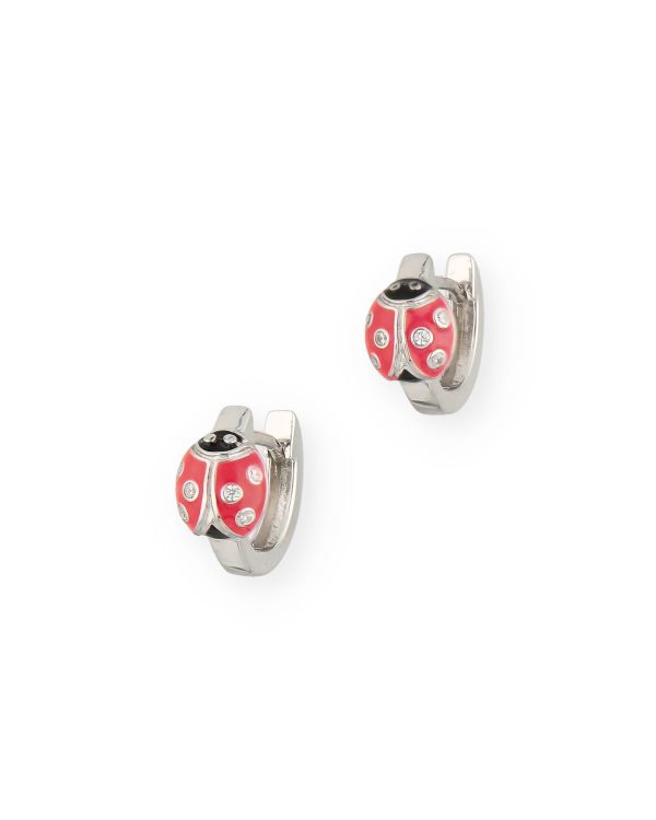 Créoles Zirconia, Émail Argent 925 - Motifs de Carat Kids