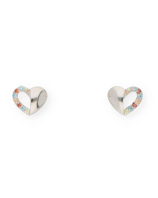 Clous d'oreilles Zirconia Argent 925 - Hearts de Carat Kids