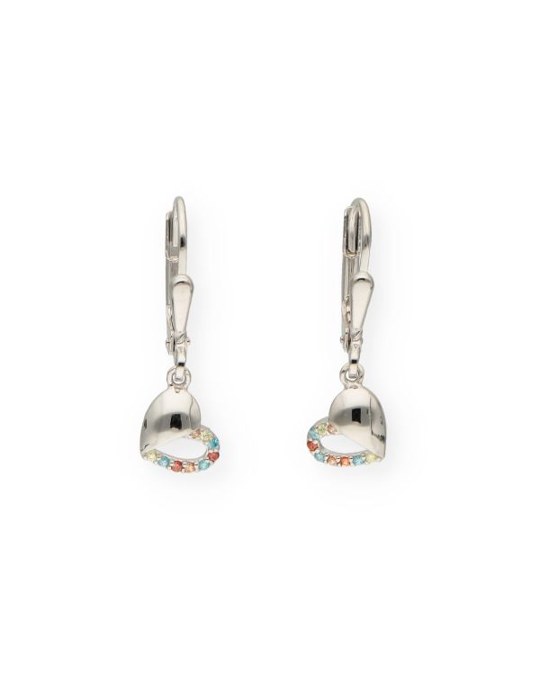 Pendants d'oreilles Zirconia Argent 925 - Hearts de Carat Kids