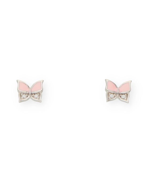 Clous d'oreilles Zirconia, Émail Argent 925-Motifs de Carat Kids