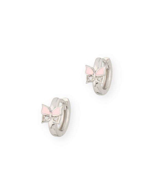 Créoles Zirconia, Émail Argent 925 - Motifs de Carat Kids