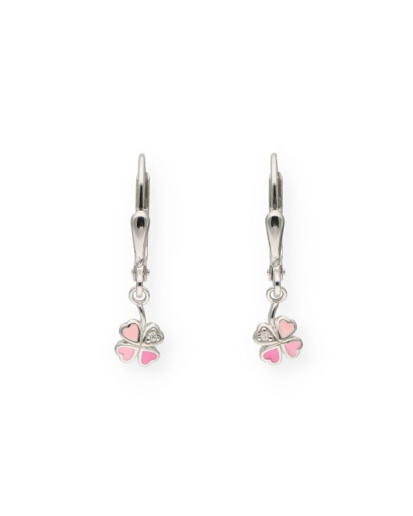 Pendants d'oreilles Zirconia, Émail Argent 925-Motifs-Carat Kids