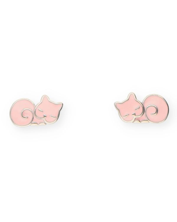 Clous d'oreilles Émail Argent 925 - Motifs de Carat Kids