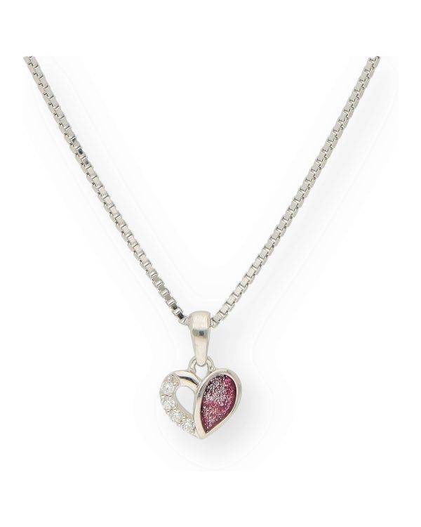 Collier Zirconia, Émail Argent 925 - Hearts de Carat Kids