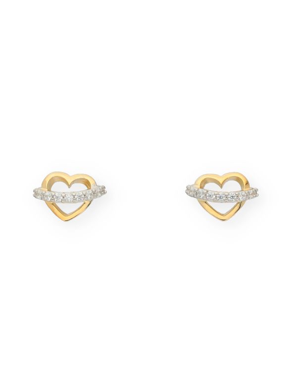 Zirkonia Ohrstecker Silber 925 - Hearts von Carat