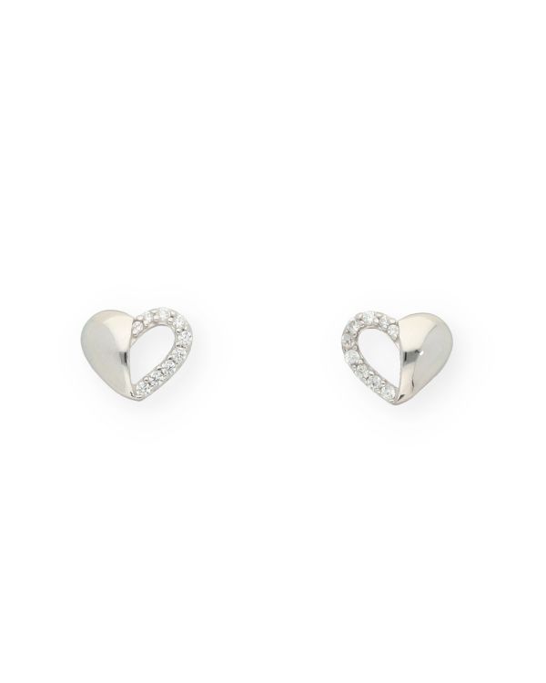 Clous d'oreilles Zirconia Argent 925 - Hearts de Carat Kids