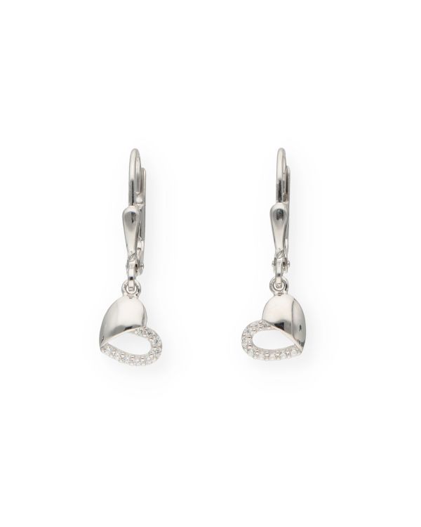 Pendants d'oreilles Zirconia Argent 925 - Hearts de Carat Kids