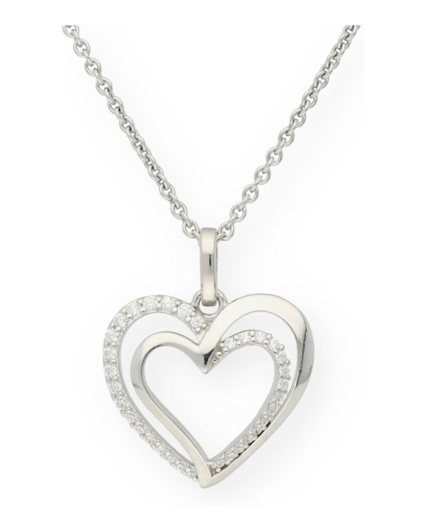 Zirkonia Halskette Silber 925 - Hearts von Carat