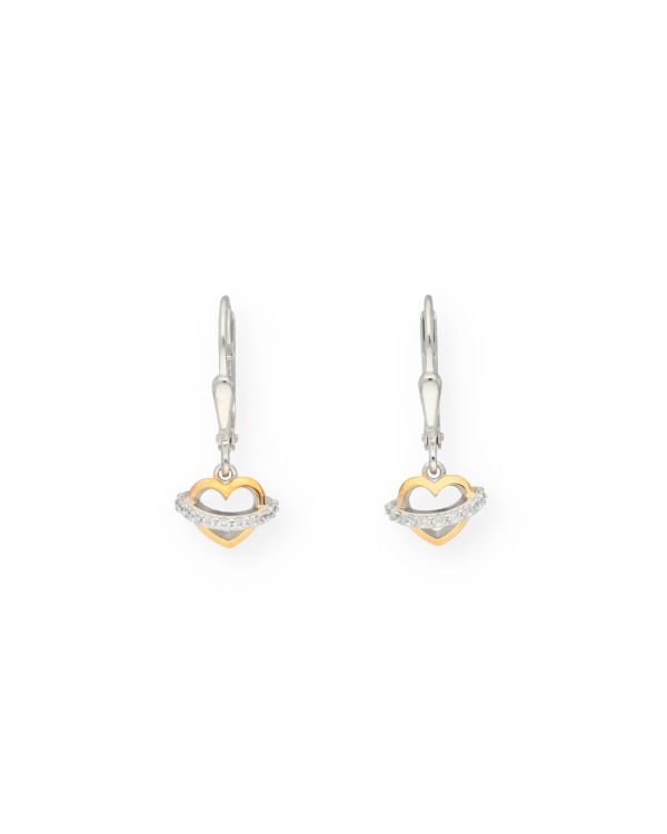 Zirkonia Ohrhänger Silber 925 - Hearts von Carat