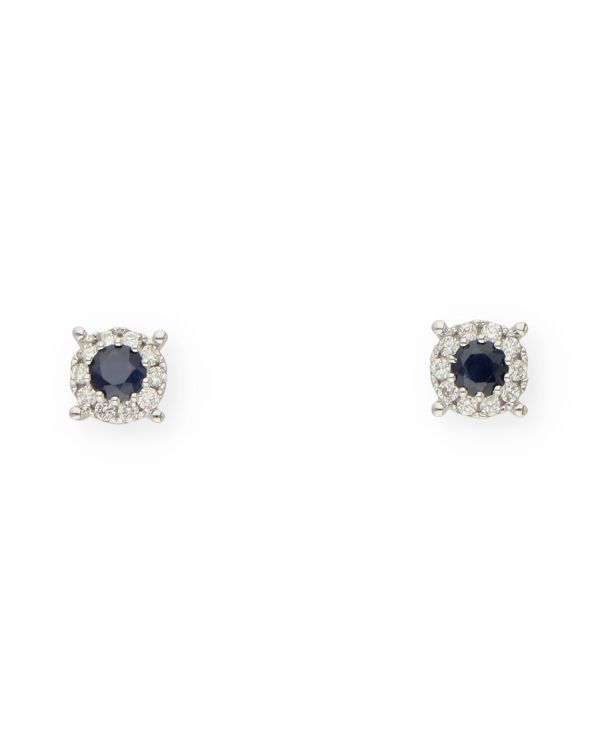 Saphir, Diamant Ohrstecker Gold 18 ct - Colorstone von Carat