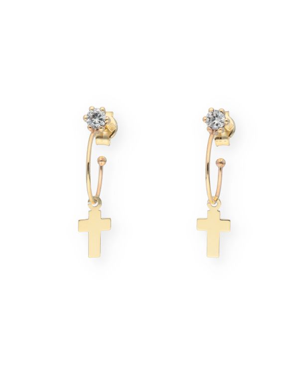 Créoles Zirconia Or 9 ct - Motifs de Carat