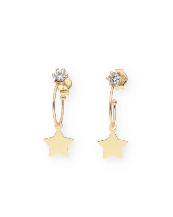 Créoles Zirconia Or 9 ct - Motifs de Carat