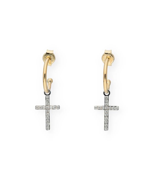 Créoles Zirconia Or 9 ct - Motifs de Carat