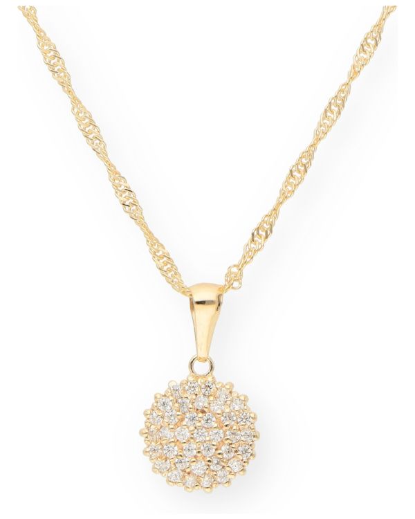 Collier Zirconia Or 9 ct - Solitaire de Carat