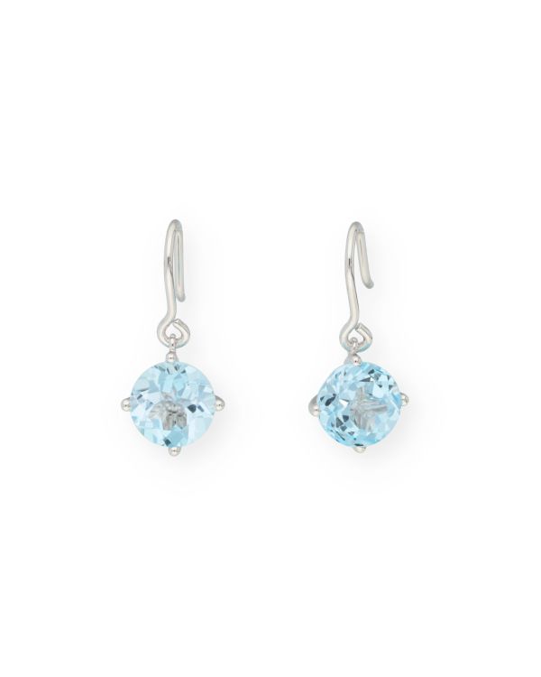 Pendants d'oreilles Topaze Bleue Argent 925 - Colorstone de Carat