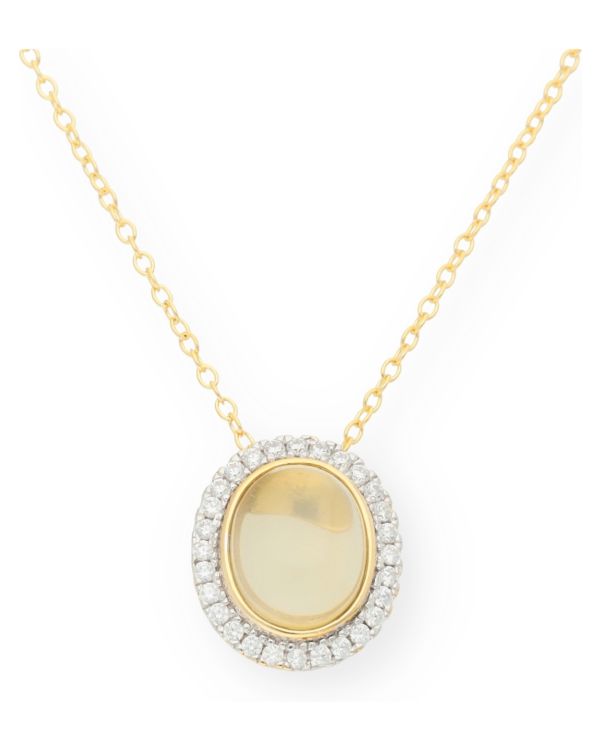 Collier Calcédoine, Zirconia Argent 925 - Colorstone de Carat