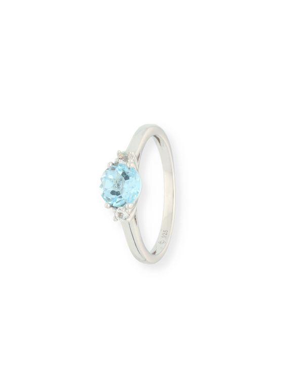 Blautopas, Topas Ring Silber 925 - Colorstone von Carat