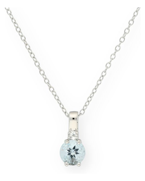 Blautopas, Topas Halskette Silber 925 - Colorstone von Carat
