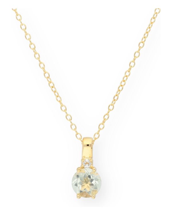Prasiolith, Topas Halskette Silber 925 - Colorstone von Carat