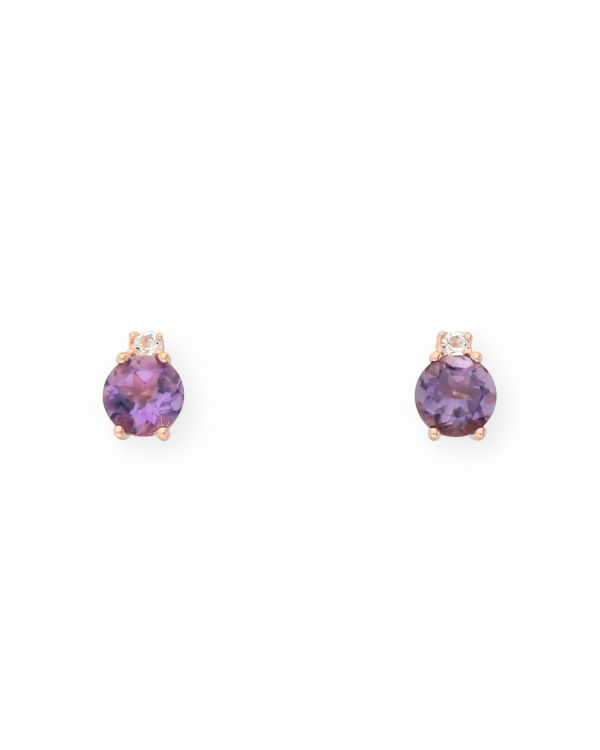 Amethyst, Topas Ohrringe Silber 925