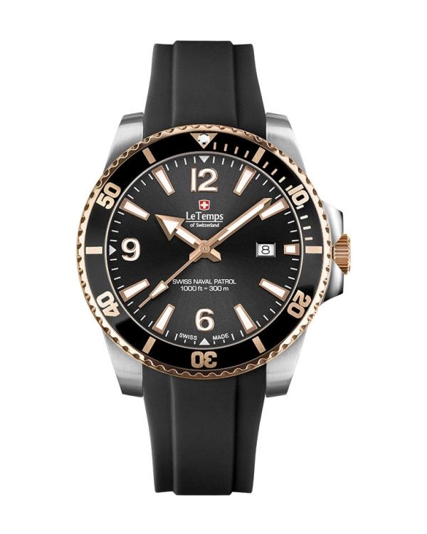 LeTemps Montre analogique, Swissmade - Swiss Naval Patrol