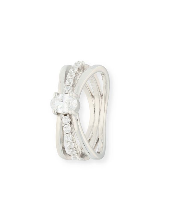 Zirkonia Ring Silber 925 - Style von Carat