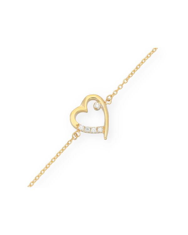 Zirkonia Armband Gold 9 ct - Hearts von Carat
