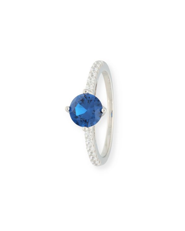 Saphir, Zirkonia Ring Silber 925 - Colorstone von Carat