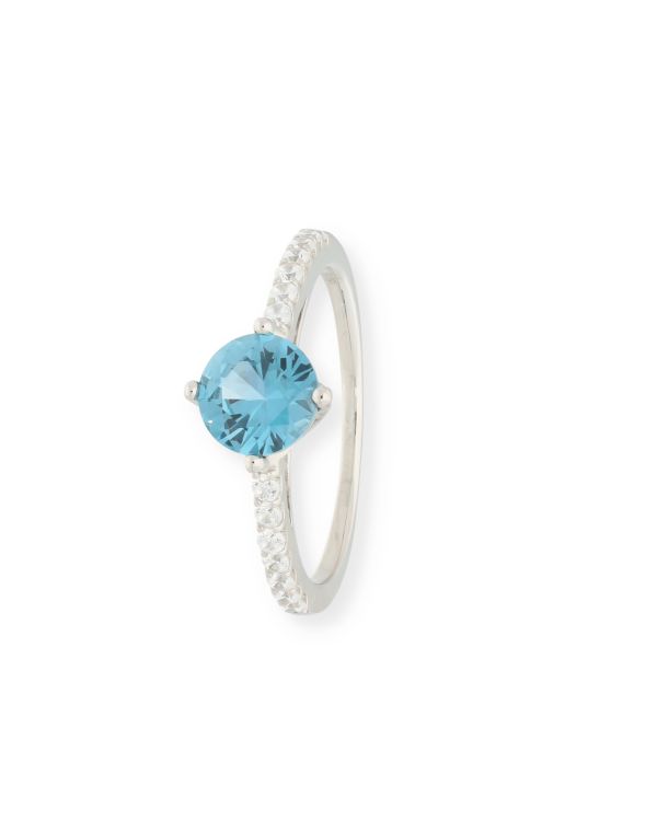 Saphir, Zirkonia Ring Silber 925 - Colorstone von Carat
