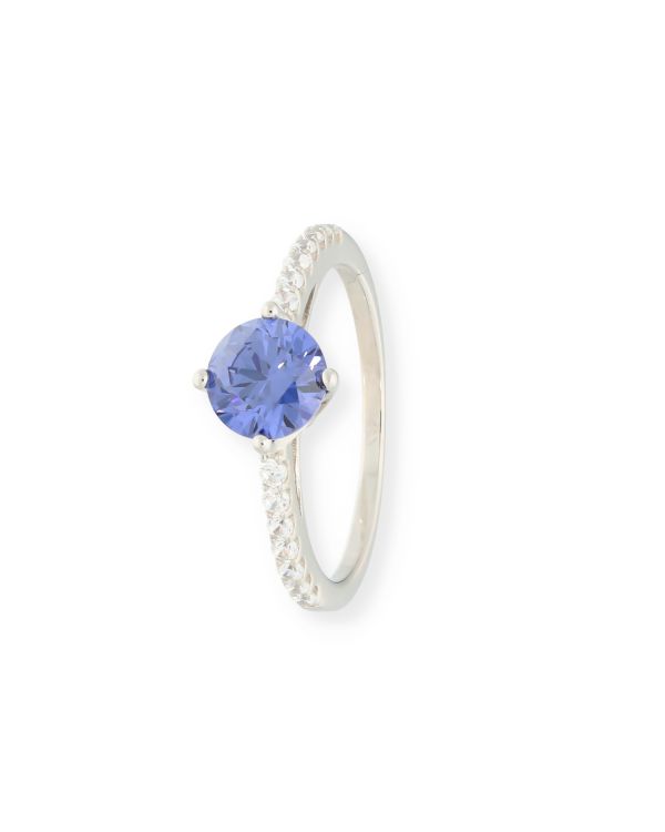 Tansanit, Zirkonia Ring Silber 925 - Colorstone von Carat