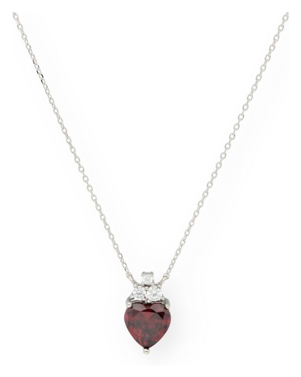 Rubin, Zirkonia Halskette Silber 925 - Colorstone von Carat