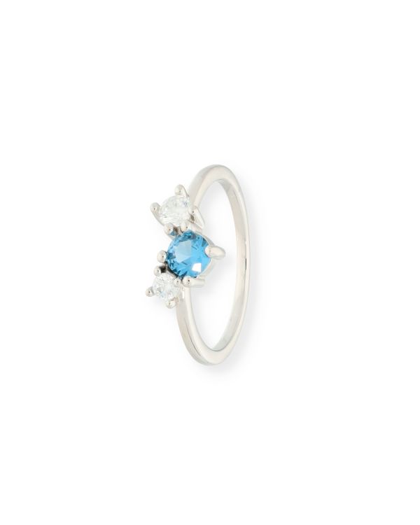Saphir, Zirkonia Ring Silber 925 - Colorstone von Carat