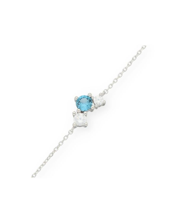 Bracelet Saphir, Zirconia Argent 925 - Colorstone de Carat