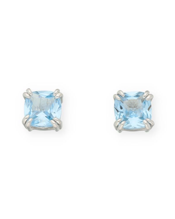 Clous d'oreilles Aiguemarine Argent 925 - Colorstone de Carat