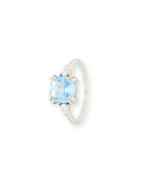 Bague Aiguemarine, Zirconia Argent 925 - Colorstone de Carat