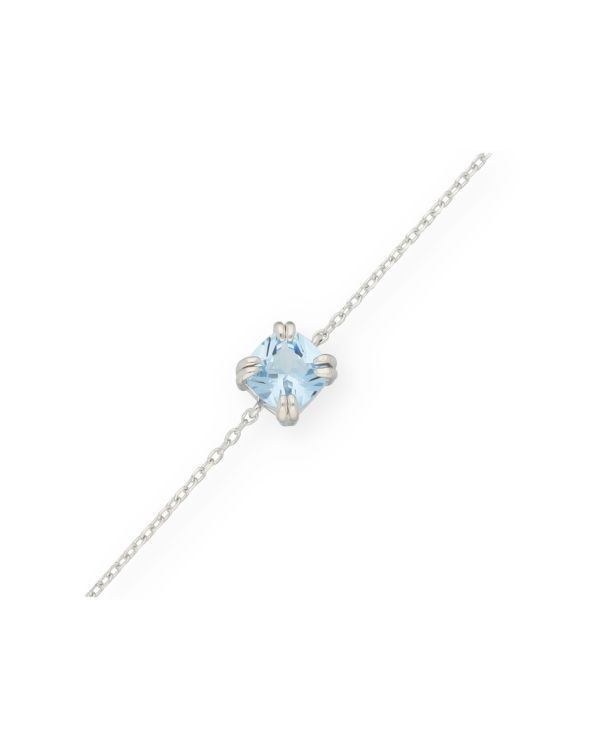 Bracelet Aiguemarine, Zirconia Argent 925 - Colorstone de Carat