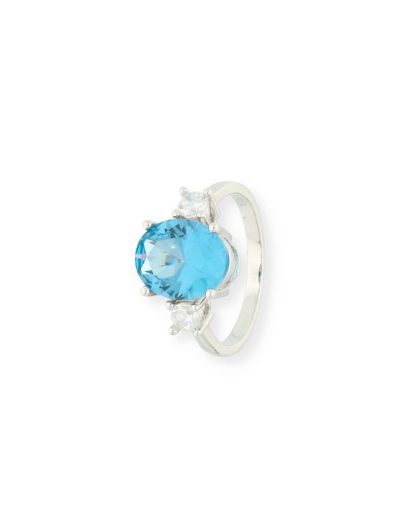 Bague Saphir, Zirconia Argent 925 - Colorstone de Carat