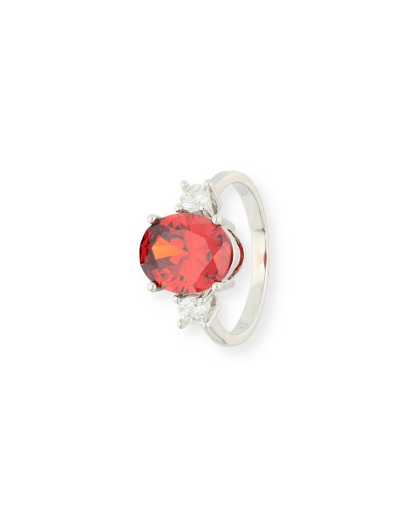 Bague Rubis, Zirconia Argent 925 - Colorstone de Carat