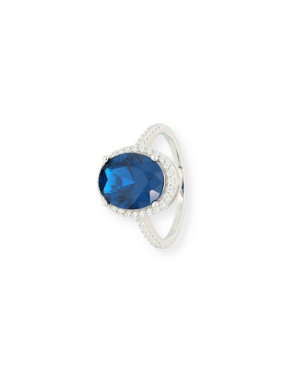 Bague Saphir, Zirconia Argent 925 - Colorstone de Carat