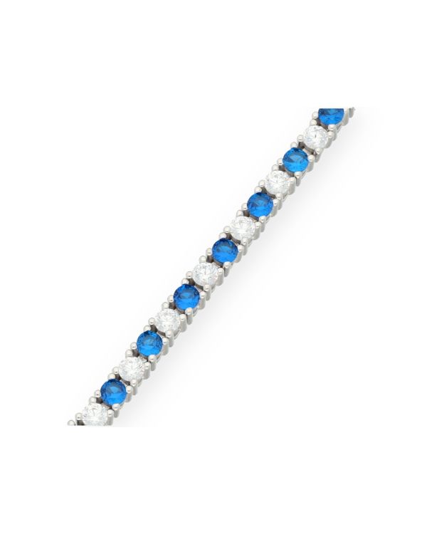 Bracelet Saphir, Zirconia Argent 925 - Colorstone de Carat