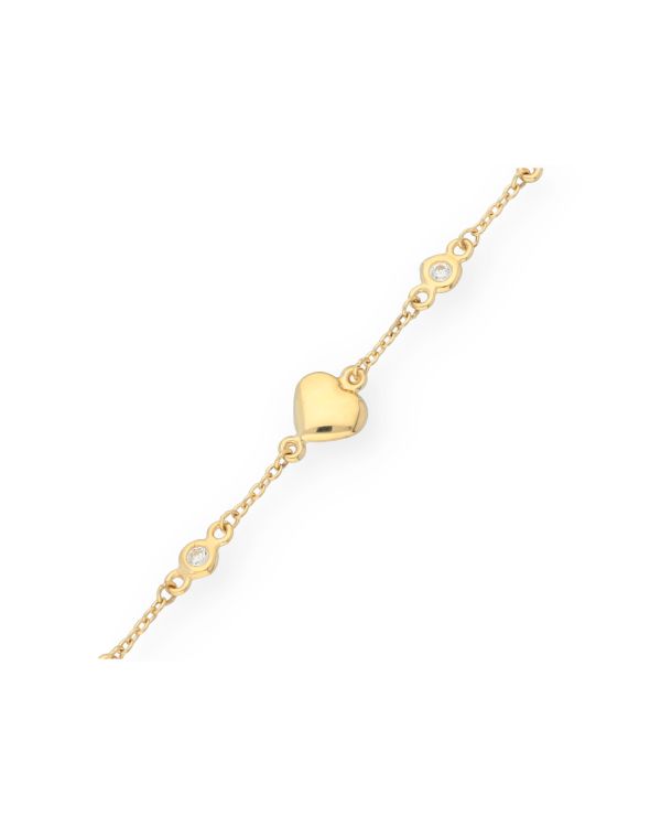 Zirkonia Armband Gold 18 ct - Hearts von Carat