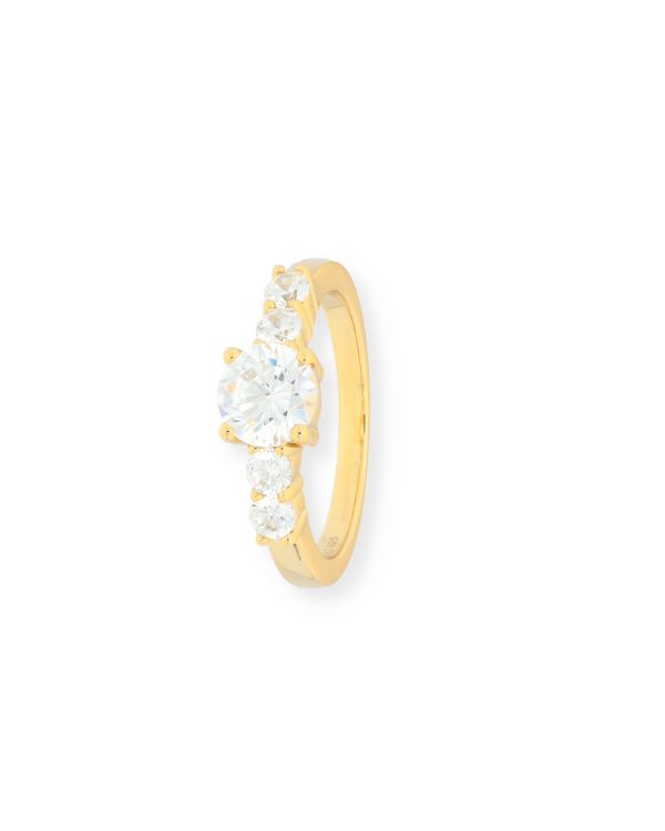 Zirkonia Ring Silber 925 - Solitaire von Carat