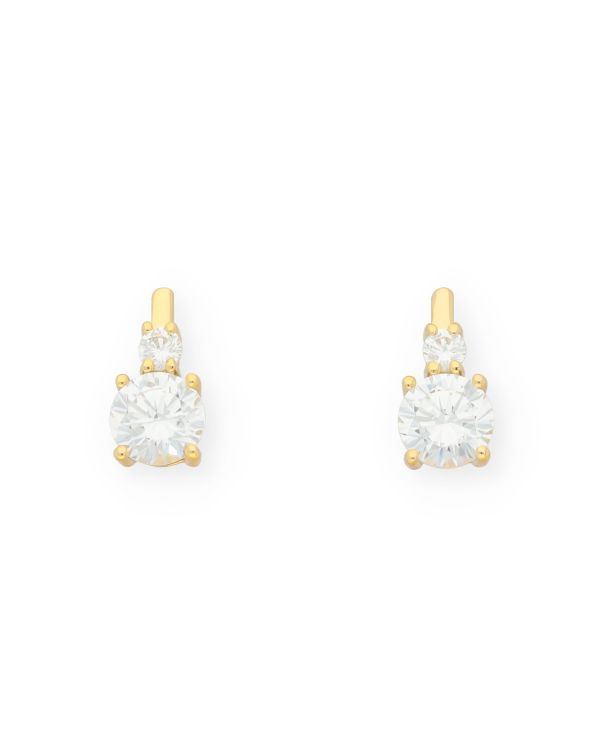 Zirkonia Ohrstecker Silber 925 - Solitaire von Carat