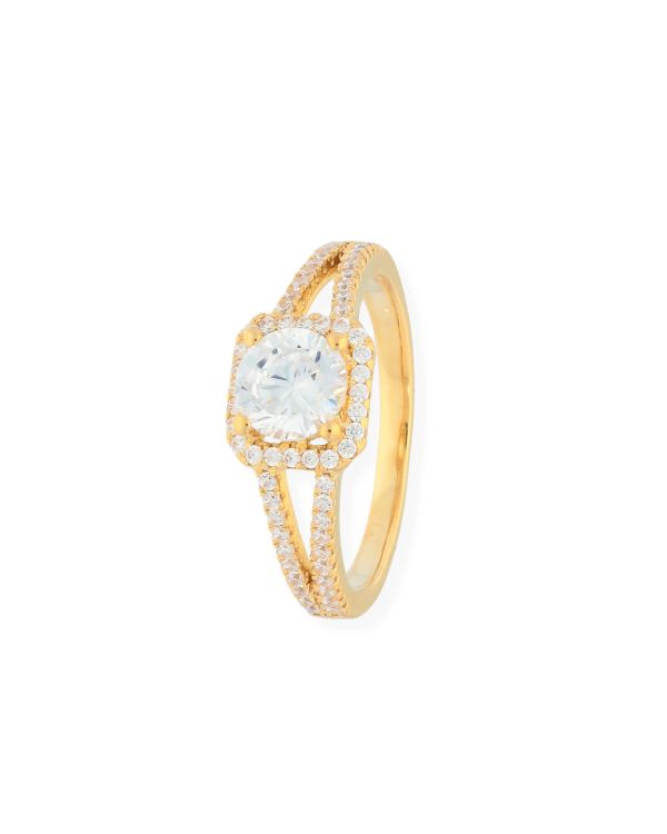 Bague Zirconia Laiton plaqué - Style de Carat