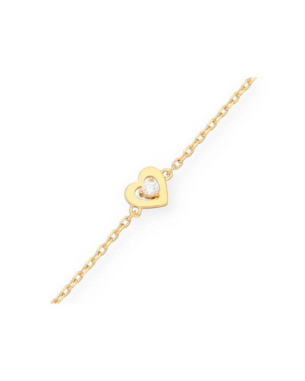 Bracelet Zirconia Laiton plaqué - Hearts de Carat